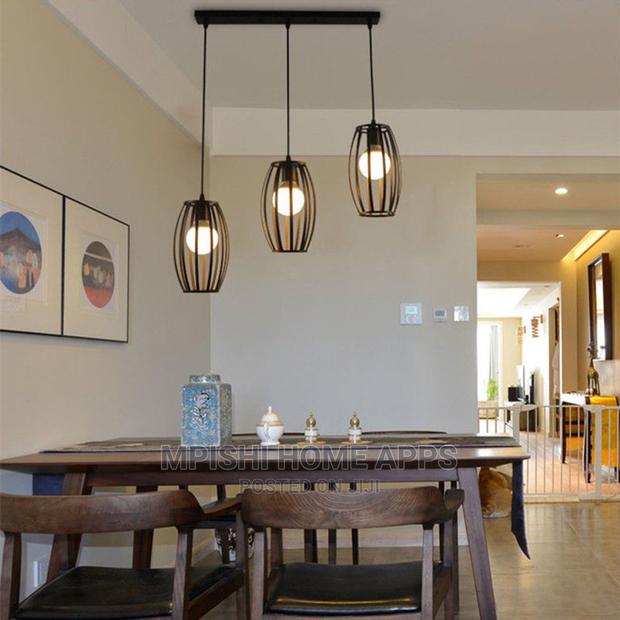 3pcs Metal Cage Pendant Lights - thumbnail 2