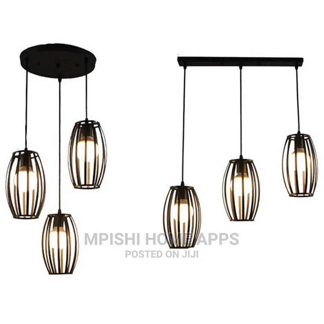 3pcs Metal Cage Pendant Lights