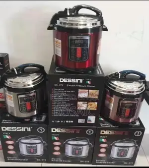 Dessini Electric Pressure Cooker (Stainless Steel, Maroon)