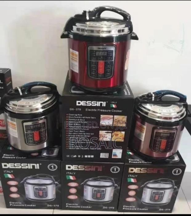 Dessini Electric Pressure Cooker (Stainless Steel, Maroon)