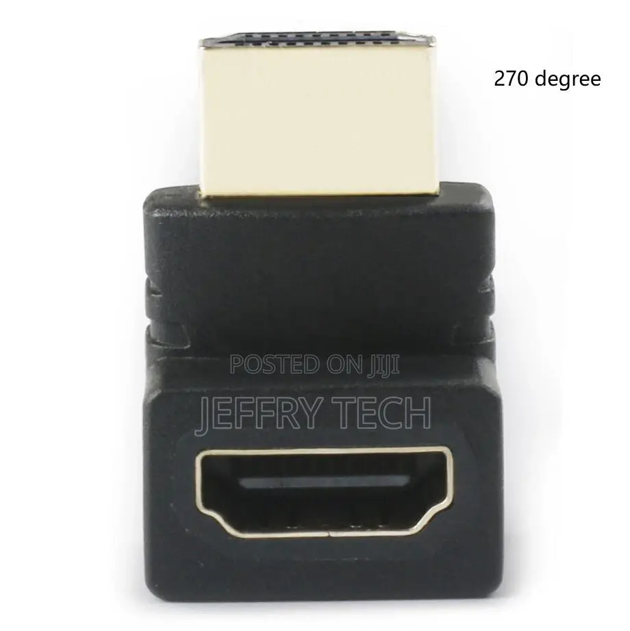 HDMI 270 Degree Right Angle Adapter Gold Plated High Speed H