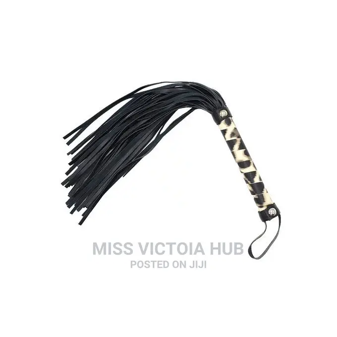 Sexy Flirting Spanking Whip Leopard Handle SM Restrain