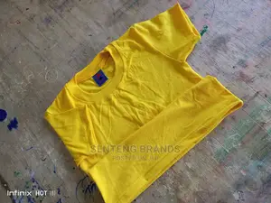 Kids Plain T-Shirts Yellow