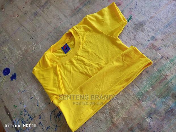 Kids Plain T-Shirts Yellow