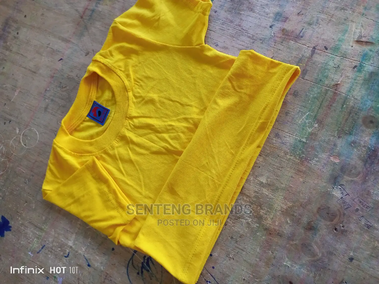 Kids Plain T-Shirts Yellow