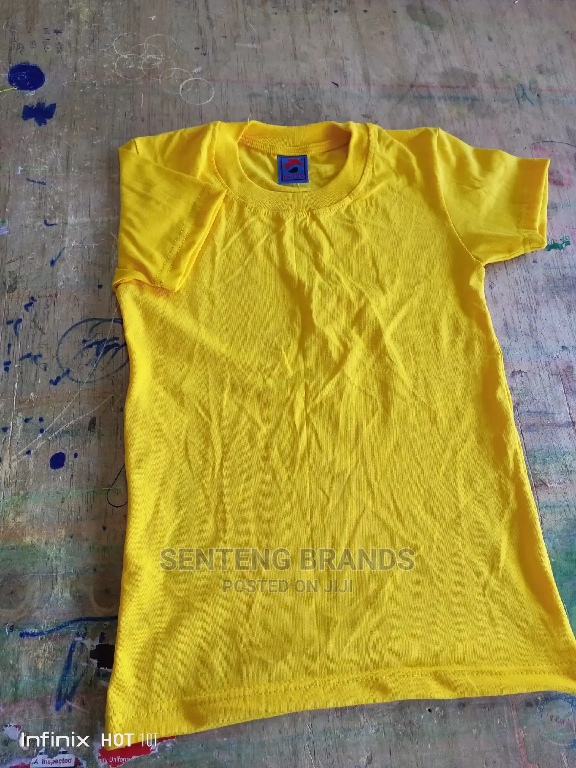 Kids Plain T-Shirts Yellow