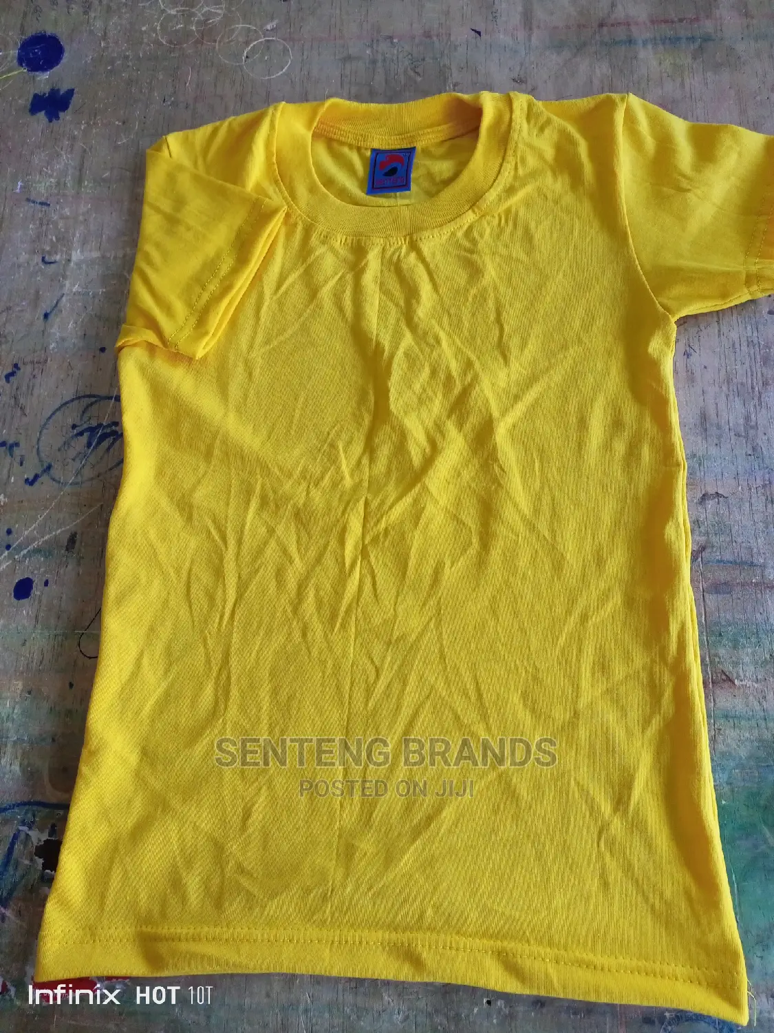 Kids Plain T-Shirts Yellow