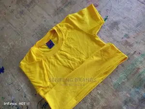 Kids Plain T-Shirts Yellow