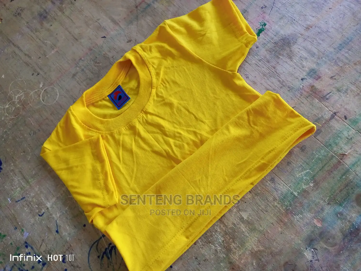 Kids Plain T-Shirts Yellow