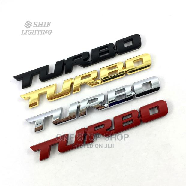 3D TURBO Emblem Styling Sticker - main view