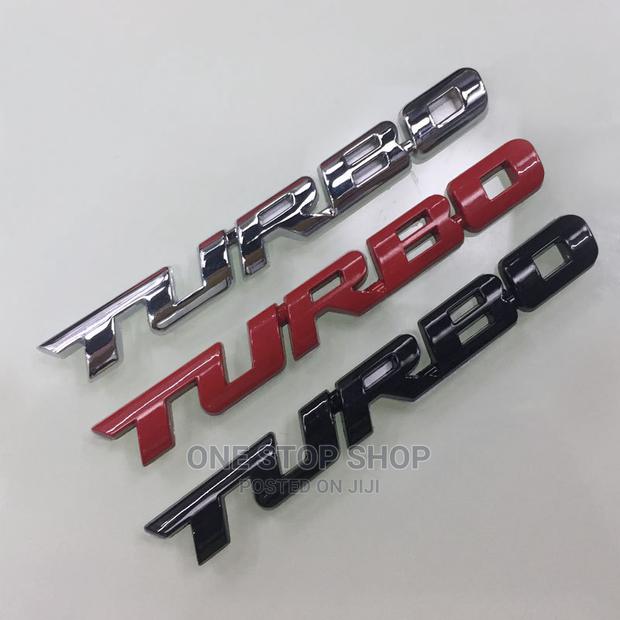3D TURBO Emblem Styling Sticker - thumbnail 2