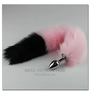Colorful Faux Fox Tail Metal Anal- Butt Plug