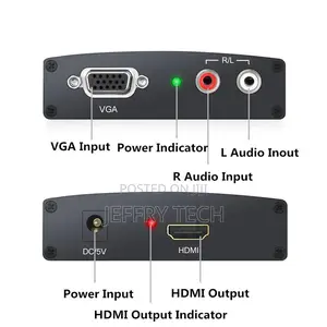 AOEYOO VGA to HDMI Converter With L/R Audio Output Metal