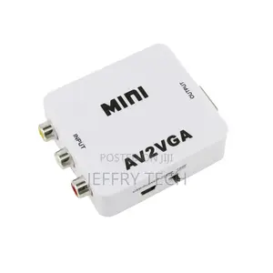 AV to VGA Video Audio Converter Small White Box Is Suitable