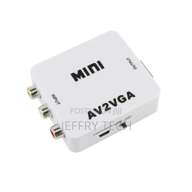 AV to VGA Video Audio Converter Small White Box Is Suitable