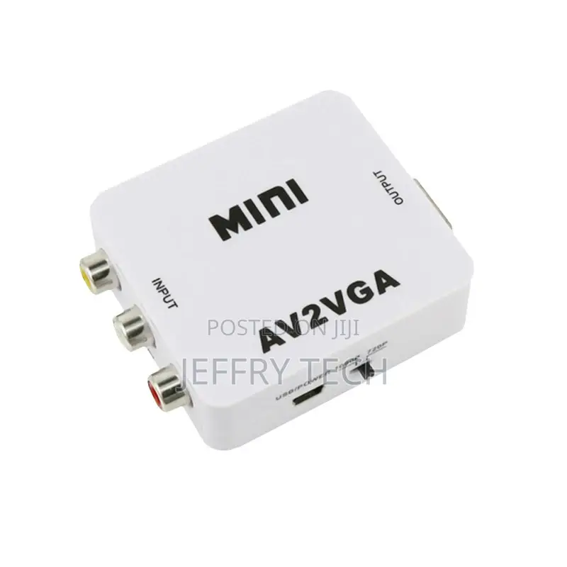AV to VGA Video Audio Converter Small White Box Is Suitable