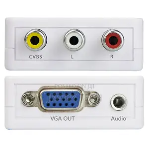 AV to VGA Video Audio Converter Small White Box Is Suitable