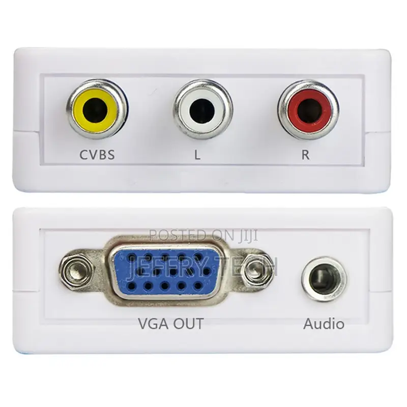 AV to VGA Video Audio Converter Small White Box Is Suitable