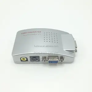 Popular VGA to AV Converter Adapter Box Input Vga Output RCA