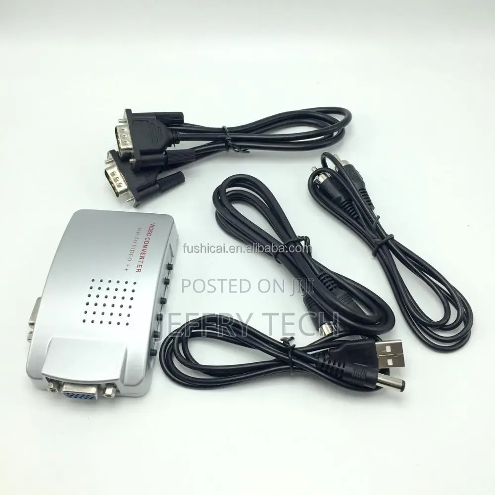 Popular VGA to AV Converter Adapter Box Input Vga Output RCA