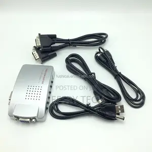 Popular VGA to AV Converter Adapter Box Input Vga Output RCA