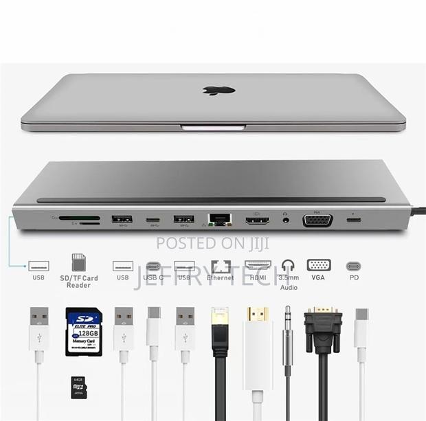 11 in 1 Type-C HUB Adapter USB C Laptop Docking Station Type - thumbnail 3