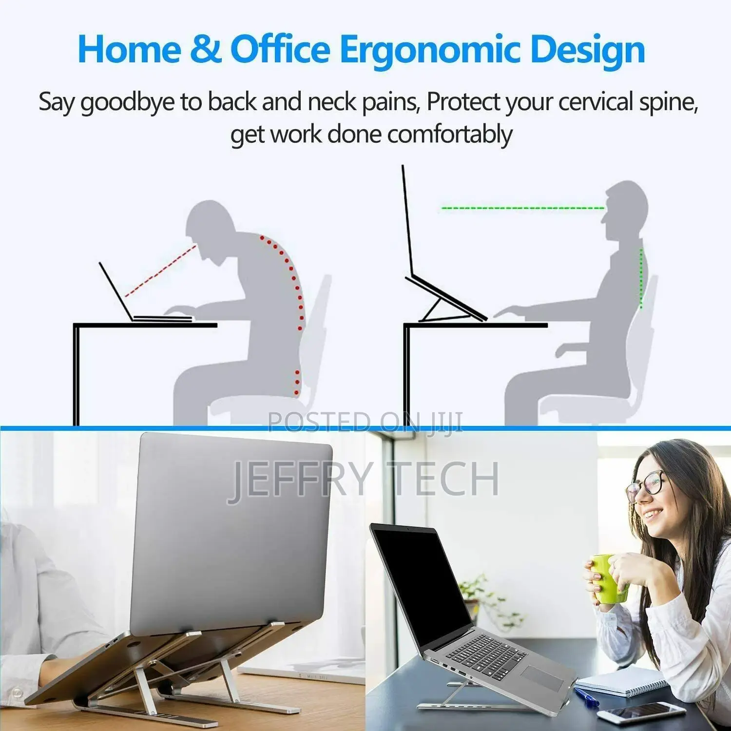 Portable Adjustable Aluminum Alloy Laptop Stand Notebook Tab