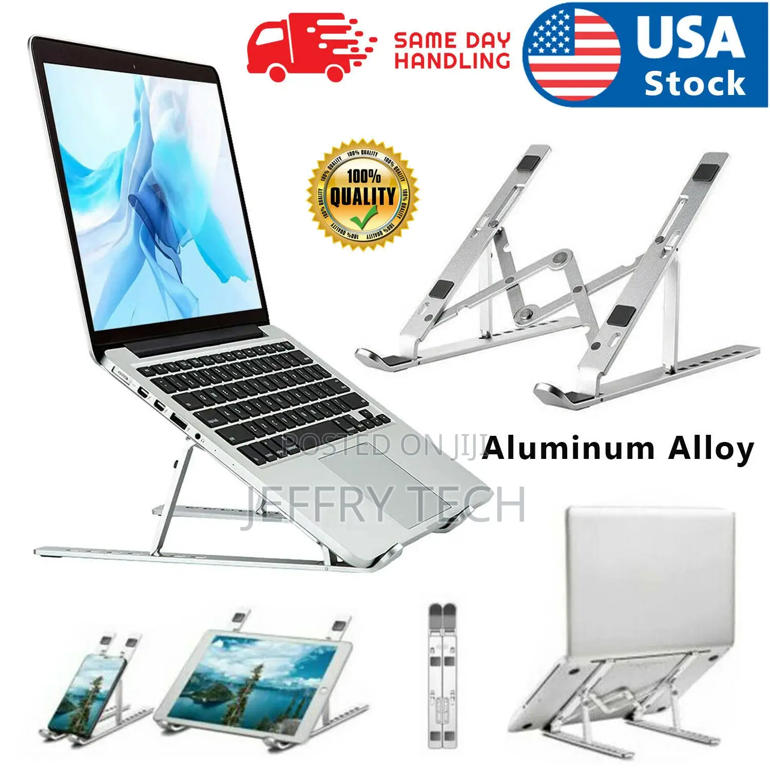 Portable Adjustable Aluminum Alloy Laptop Stand Notebook Tab