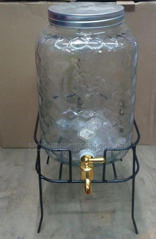 8ltr Glass Juice Dispenser With Stainless Steel Stand