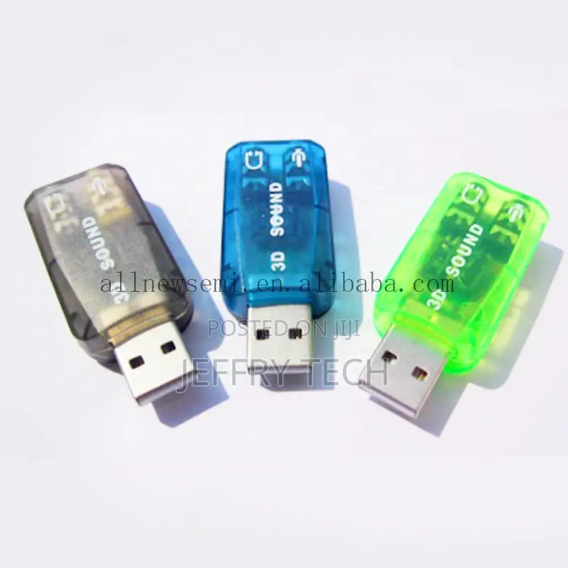 5.1USB to 3.5mm Mic Headphone Jack Stereo Headset 3D Sound C