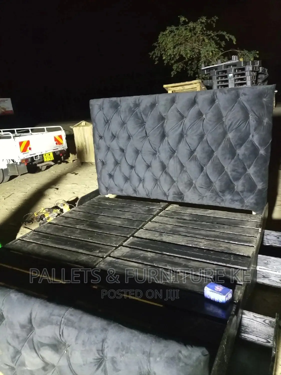 Upholstery Pallet Bed