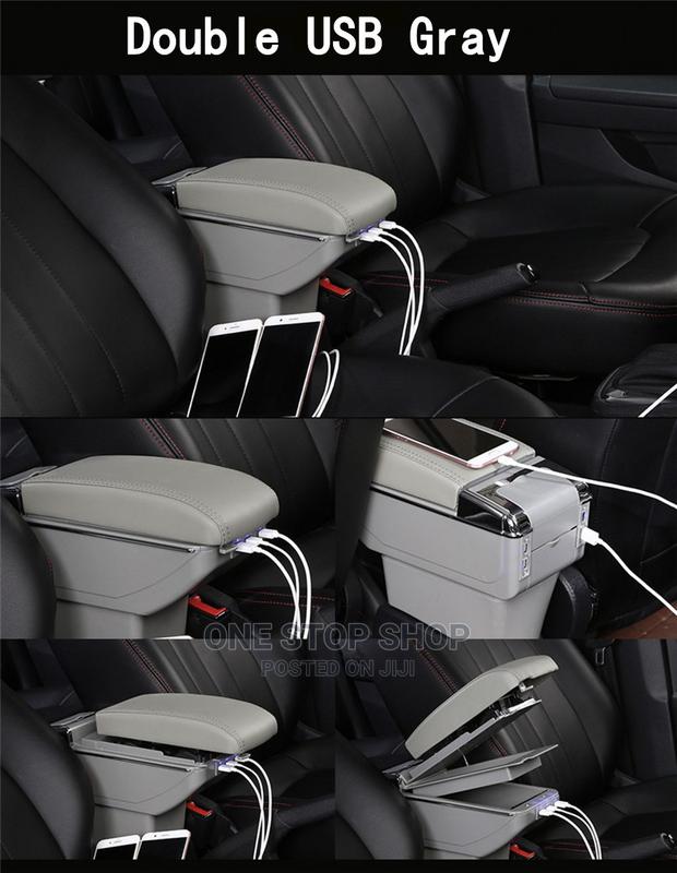 Grey Center Console Storage Box Auto Interior - main view