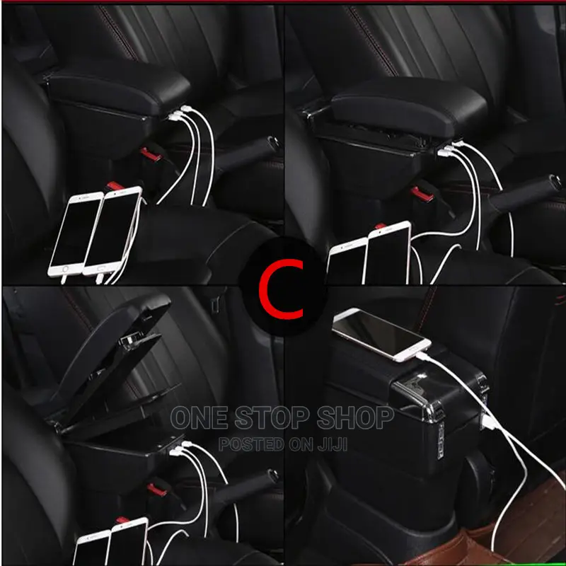 Grey Center Console Storage Box Auto Interior
