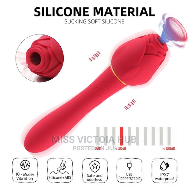 2 In1rose Shaped Flower Massage Wand Vibrator - main view