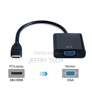 1080P Male to Female Mini Hdmi to Vga Converter Adapter Cabl