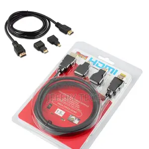 HDMI Cable 3 in 1 With Mini Hdmi and Micro Hdmi Converters M
