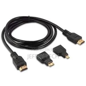 HDMI Cable 3 in 1 With Mini Hdmi and Micro Hdmi Converters M