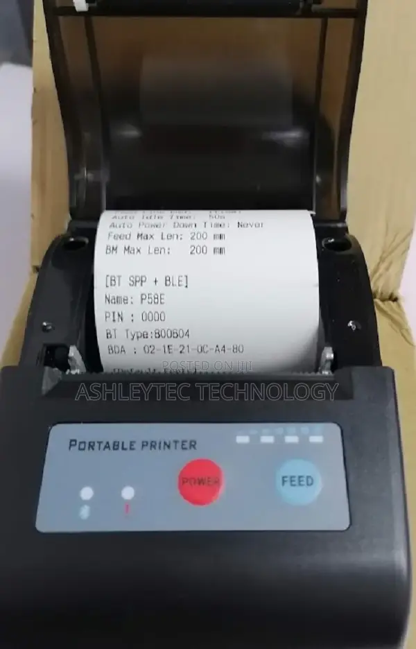 Advanced P58E 58mm Mini Bluetooth Thermal Receipt Printer