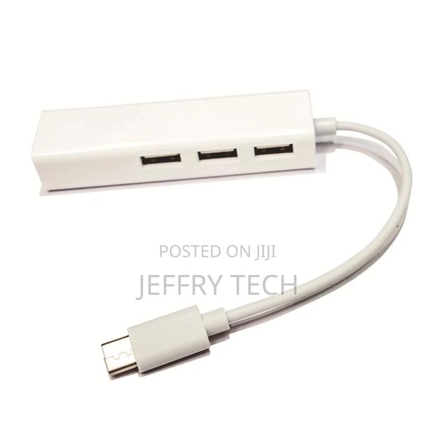 Type-C to Rj45 Hub 3in1 USB2.0 USB C to Ethernet Adapter Sup - thumbnail 2
