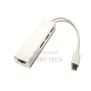 Type-C to Rj45 Hub 3in1 USB2.0 USB C to Ethernet Adapter Sup