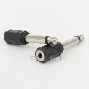 6.35mm 1/4" TS Mono Male Jack Plug to 3.5mm 1/8 Inch Mono Fe
