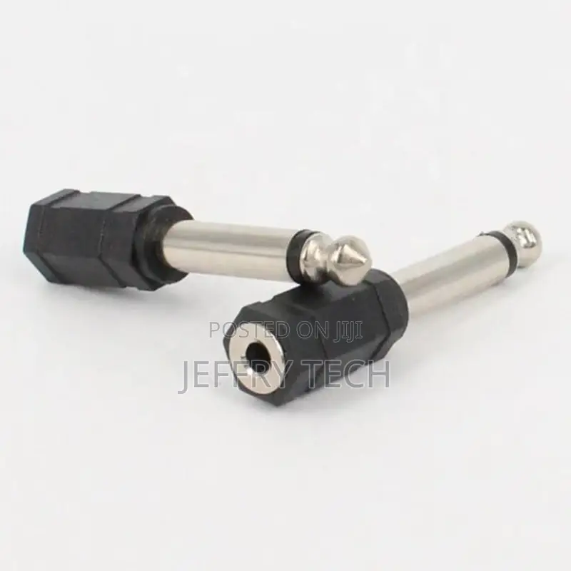 6.35mm 1/4" TS Mono Male Jack Plug to 3.5mm 1/8 Inch Mono Fe
