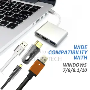 Out Type C Hub Cable Switch to HDMI 2.0V Connectors+Usb 3.0+