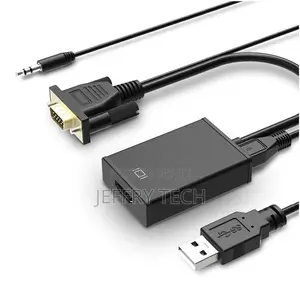 Output 1080P HD Audio VGA to HDMI TV Video Cable Converter A