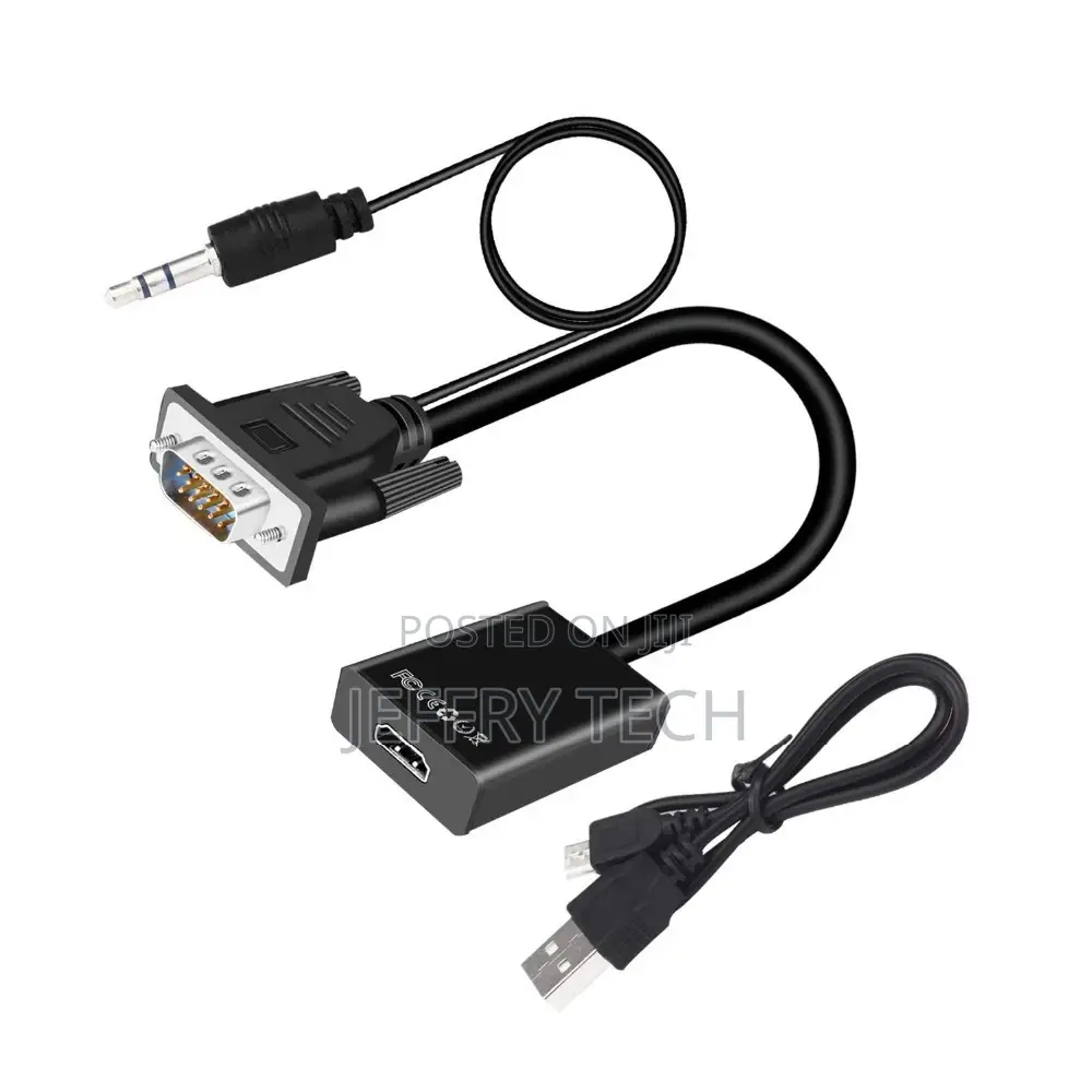 Output 1080P HD Audio VGA to HDMI TV Video Cable Converter A