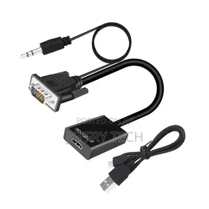 Output 1080P HD Audio VGA to HDMI TV Video Cable Converter A