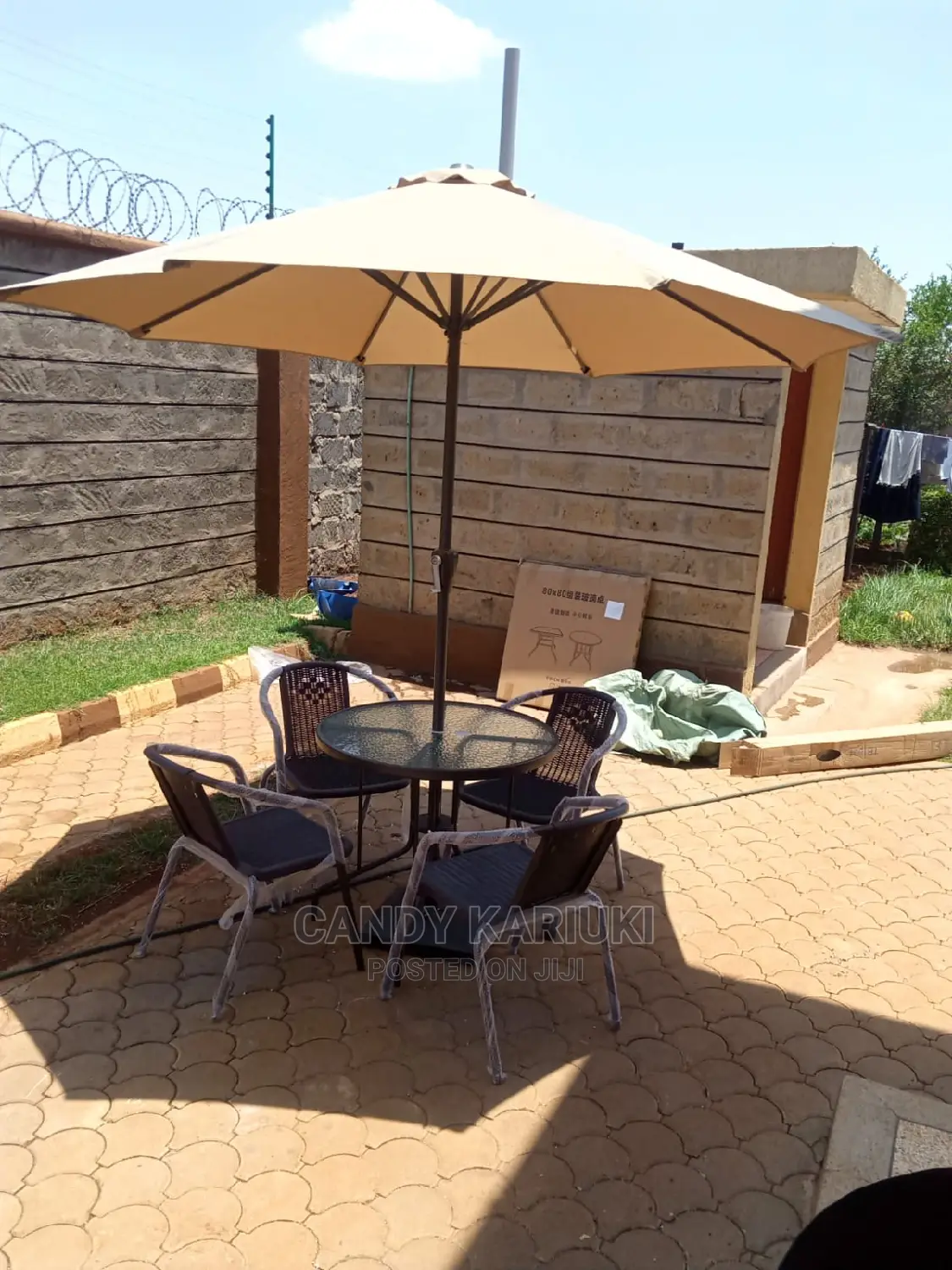 Classy Outdoor Set (4 Seater Plus an Umbrella)