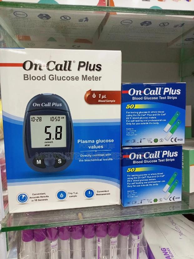 Oncall Glucometer Plus Strips - main view