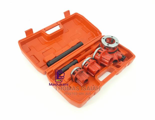 4PCS Ratchet Die Stock Pipe Thread Kit - thumbnail 3