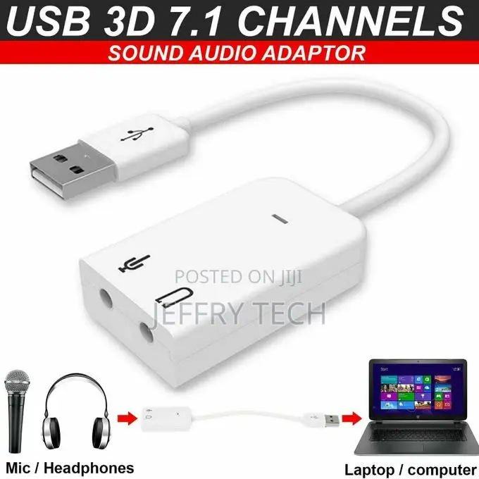 Generic Sound Card Adapter USB 7.1 Channel External Audio*